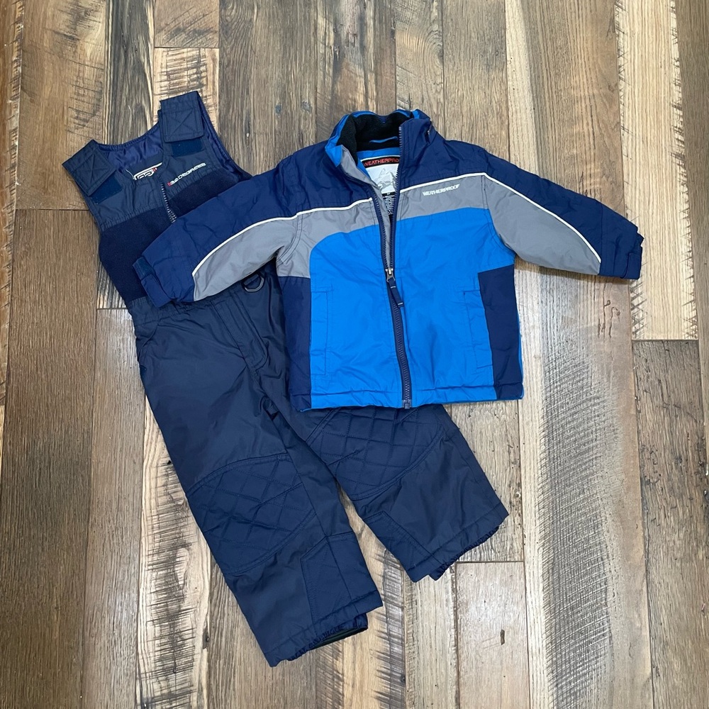 Weatherproof 2pc coat bibs SET boy 3T